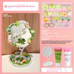 Cream glue handmade diy/flower makeup mirror/Melody material package/rotatable ins desktop plastic mirror