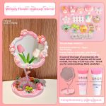 Cream glue handmade diy/flower makeup mirror/Melody material package/rotatable ins desktop plastic mirror